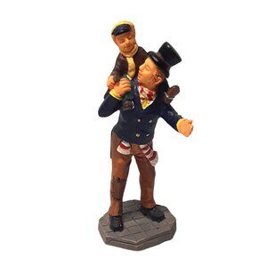 Lemax Bob Cratchit Tiny Tim on Shoulders Retired Christmas Carol Figurine 2000